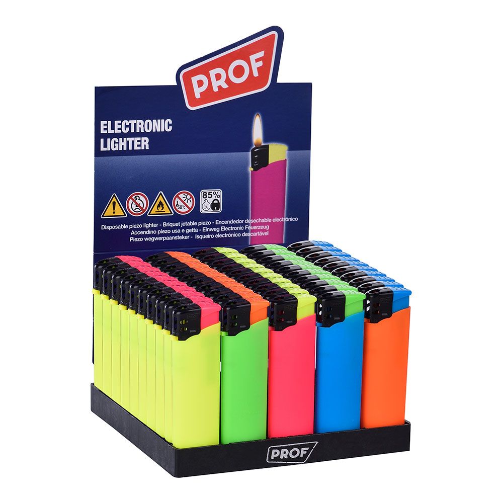 Isqueiro eletrónico rubber touch, cores sortidas euro/u - Image 4