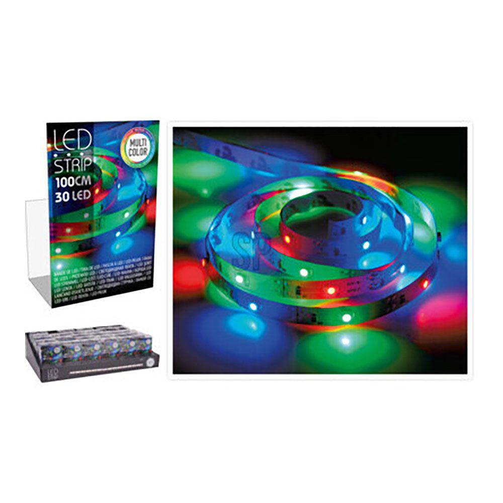 Tira de LED 1m 30 leds multicor, AX5322620, basics