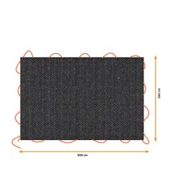 Lona preta para reboque, medidas: 2X3m. black & decker