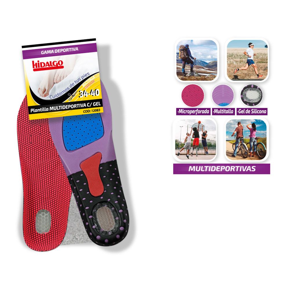 Palmilha para calçado multidesportiva GEL t: 34-40 - Image 2
