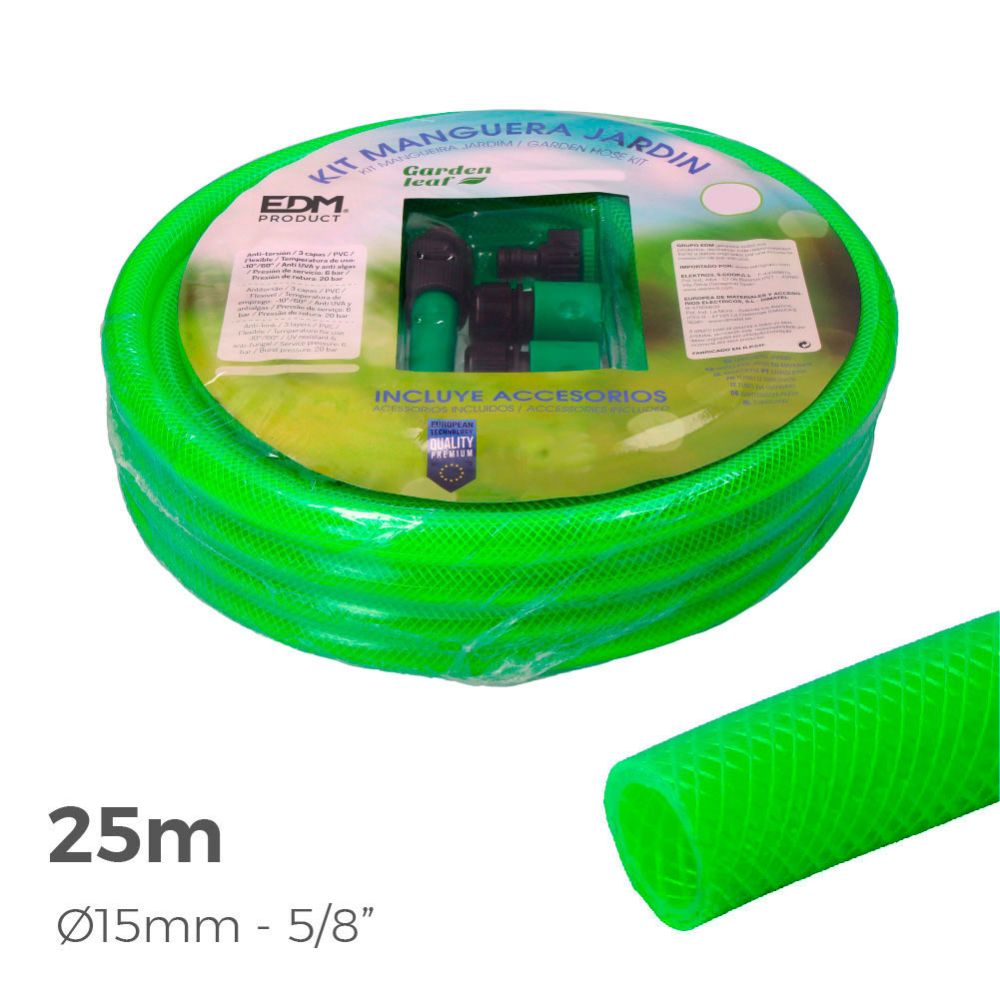 Kit manguera de jardín estandar ø15 mm, 5/8 pulg, 25 m - Image 2