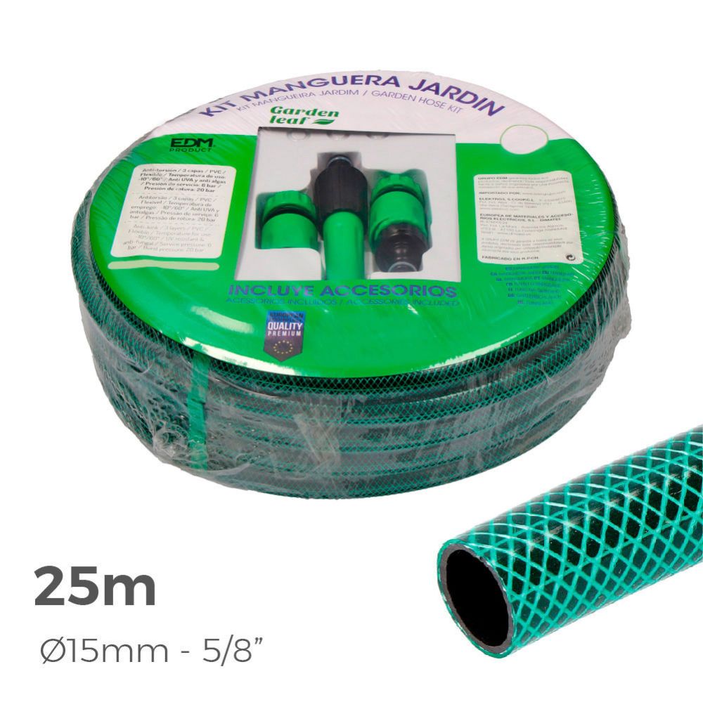 KIT mangueira de jardim basic Ø15 mm, 5/8 POL, 25 m - Image 2