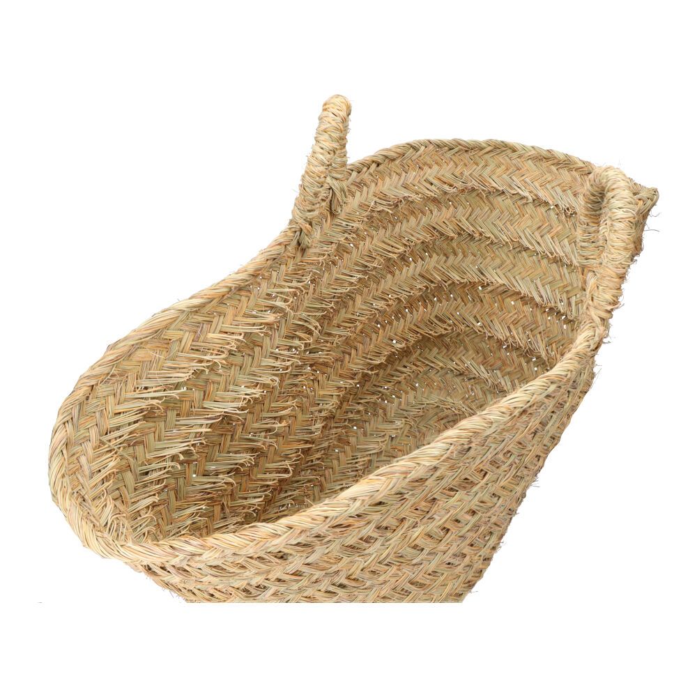 Cesto oval de esparto para lenha 60 x 35 x 45 cm - Image 3
