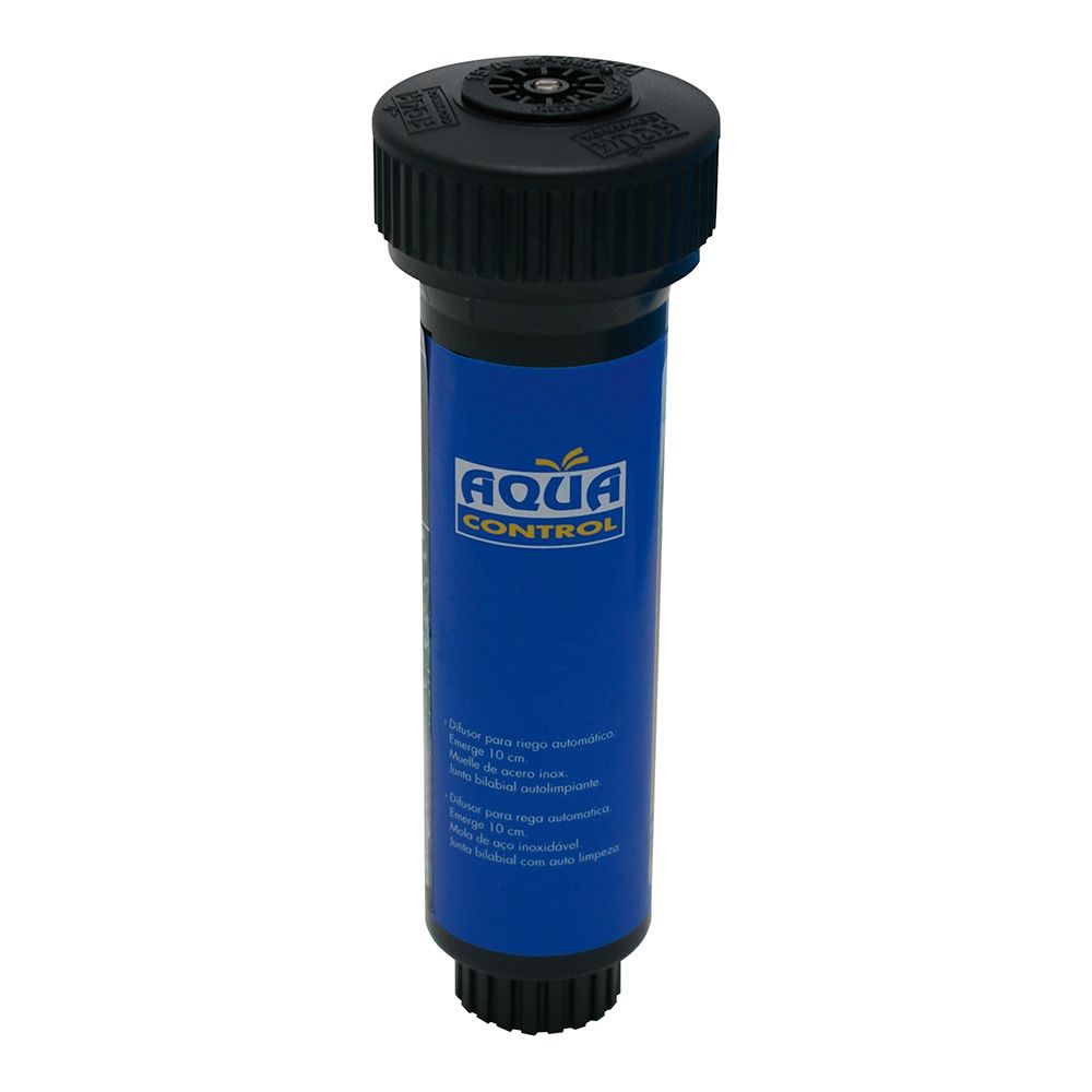 Difusor con tobera, emerge 10 cm, alcance 360° de 2 a 4 m