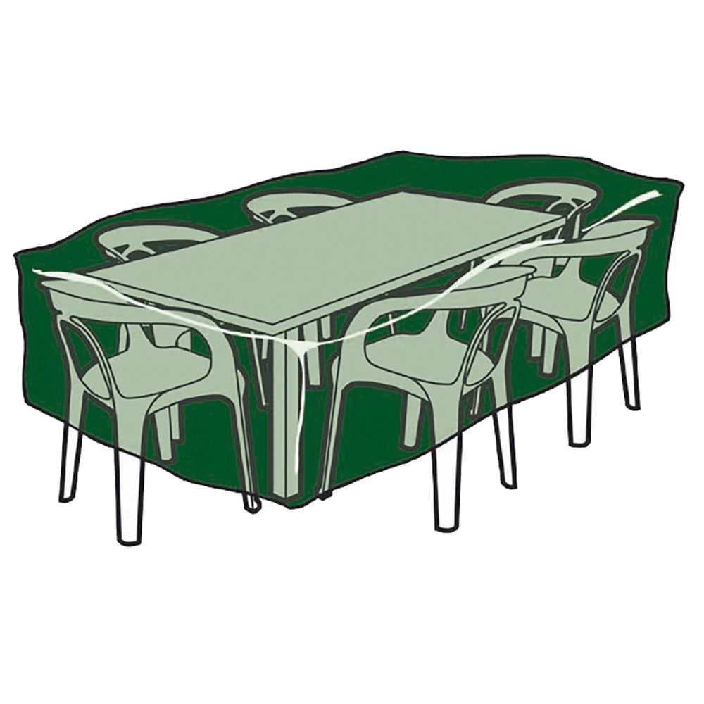 Capa protetora, cobre mesa e cadeiras, 205 x 325 x 90 cm, 100 g/m²