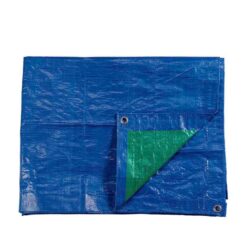 EDM Toldo dupla face em polietileno azul/verde, densidade 90 g/m², 6 x 10 m