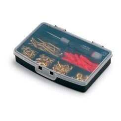 TERRY Organizador de compartimento com tampa 7 divisões fixas 17,5 x 12,2 x 3 cm