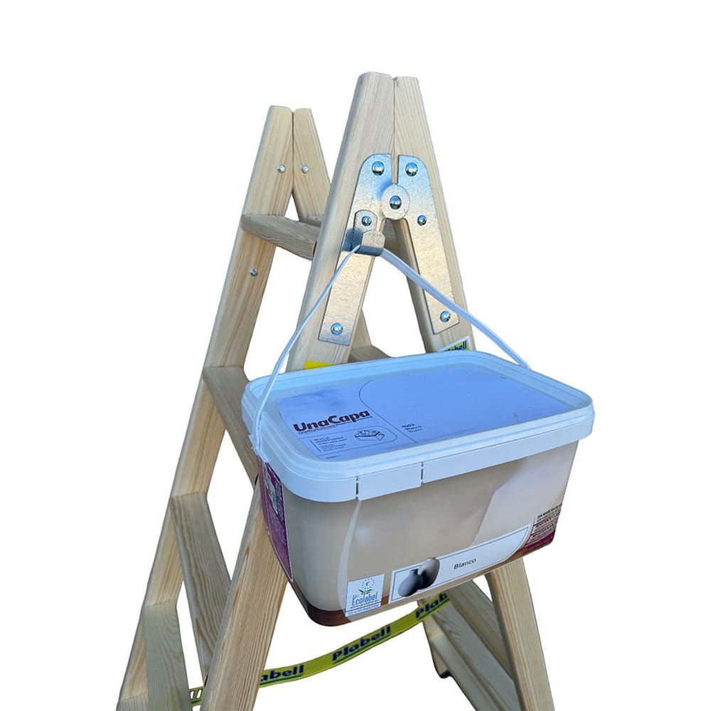 Escadote de madeira degraus largos 139cm altura BLD-5 plabell - Image 6