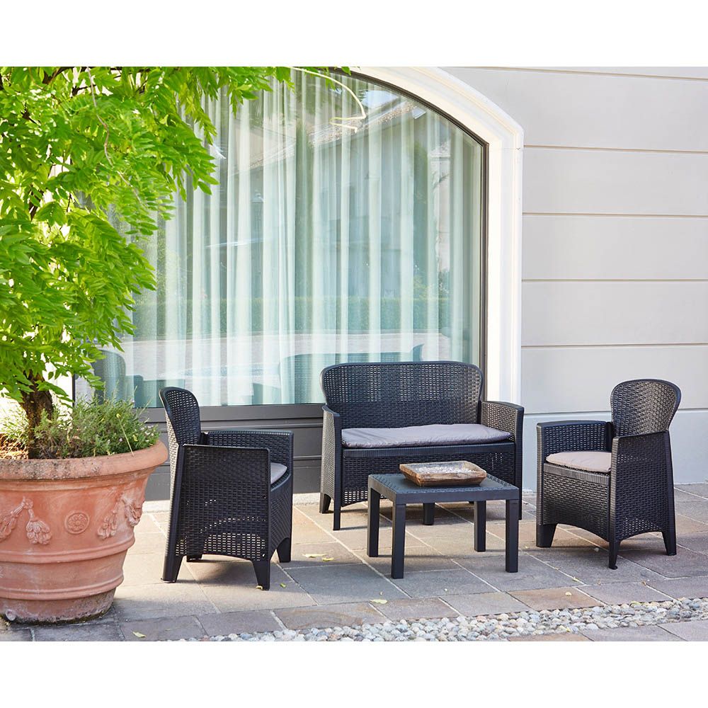 Conjunto jardim jungle 4 peças, antracite + almofadas - Image 2