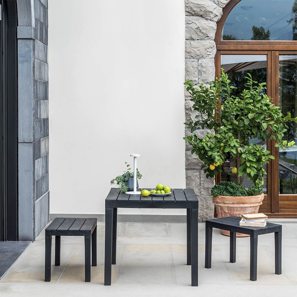 Mesa quadrada bali, branca, para USO externo, 78 x 78 x 72 cm - Image 2