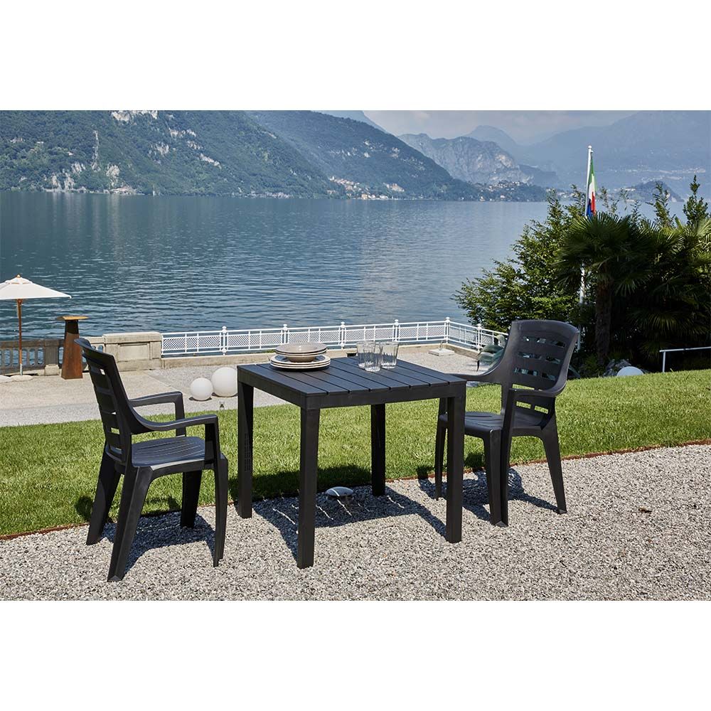 Mesa quadrada bali, branca, para USO externo, 78 x 78 x 72 cm - Image 3