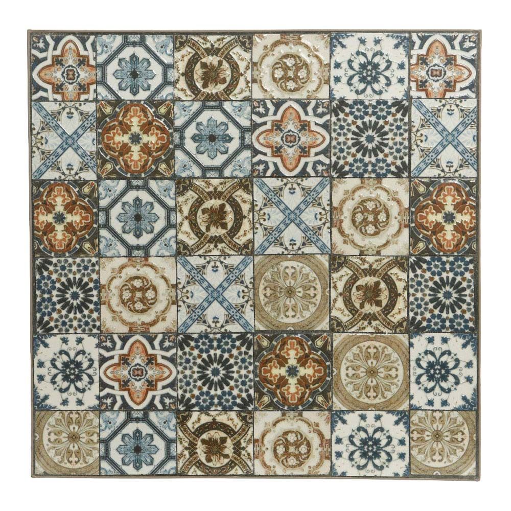 Cadeira bistrô dobrável em metal/mosaico, marrom, para USO externo, 45 x 38 x 90 cm - Image 3