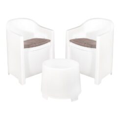 Conjunto de terraço luna branco