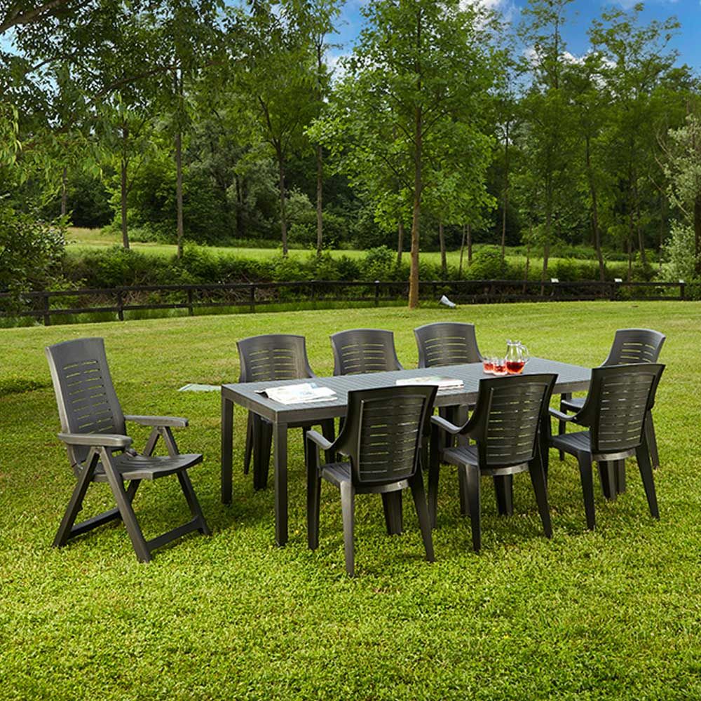 Mesa extensível indo, COR antracite, para USO externo, 90 x 150 - 220 x 72 cm - Image 2