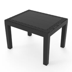 Mesa lateral Jack cor antracite para exteriores 59 x 46 x 40 cm