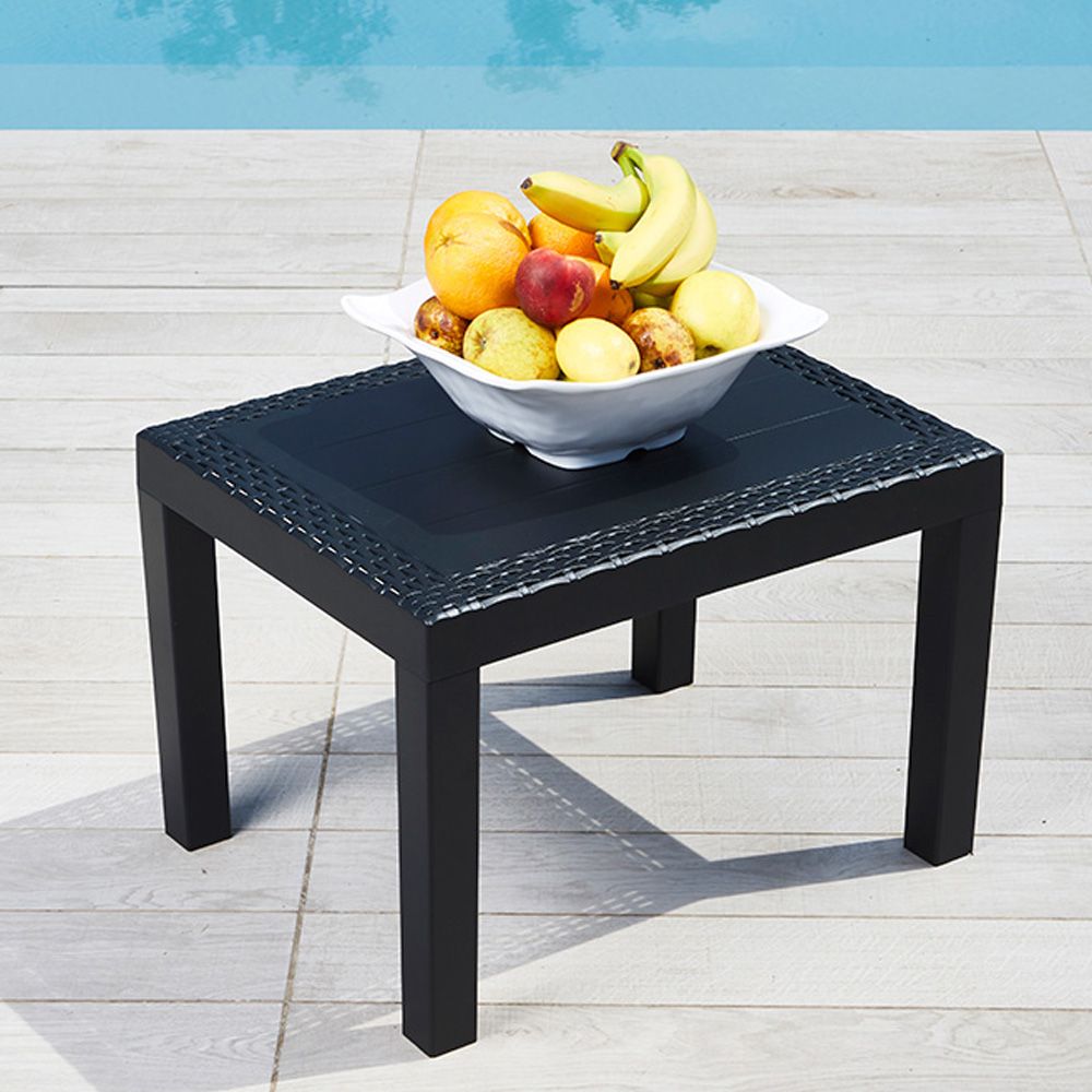 Mesa lateral Jack cor antracite para exteriores 59 x 46 x 40 cm - Image 3