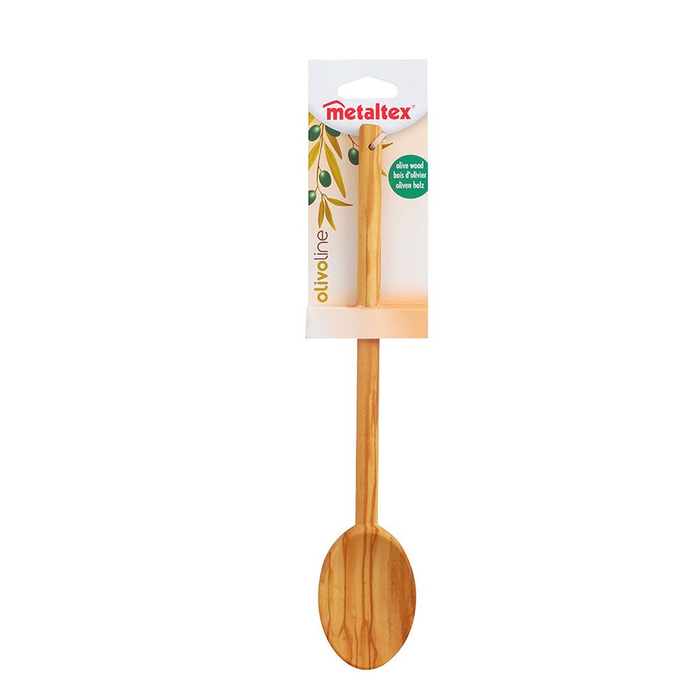 Colher de madeira de oliveira oval 30 cm - Image 2