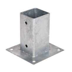 Fixação metálica quadrada 9 x 9 cm