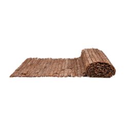 Casca de abeto marrom natural de um lado, 1 x 3 m