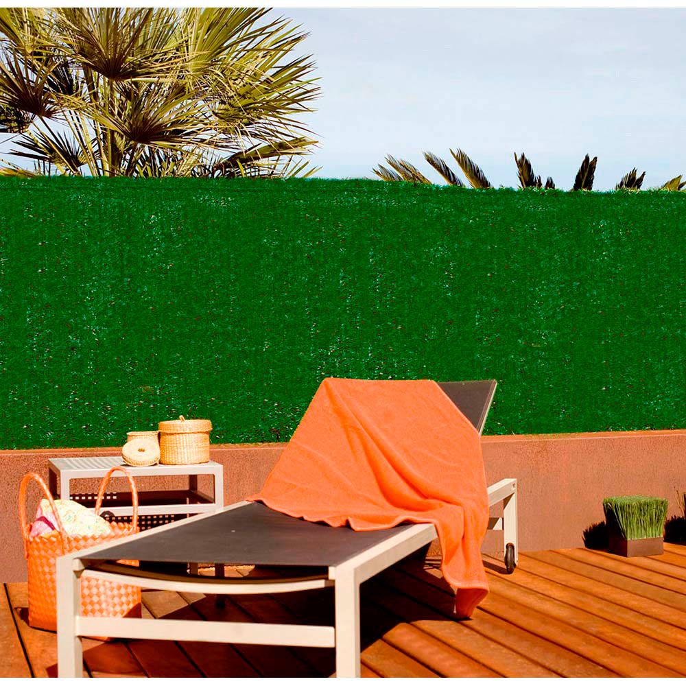 FAURA Sebe artificial em PVC bicolor verde com folha larga 110 hastes, 1,5 x 3 m - Image 2