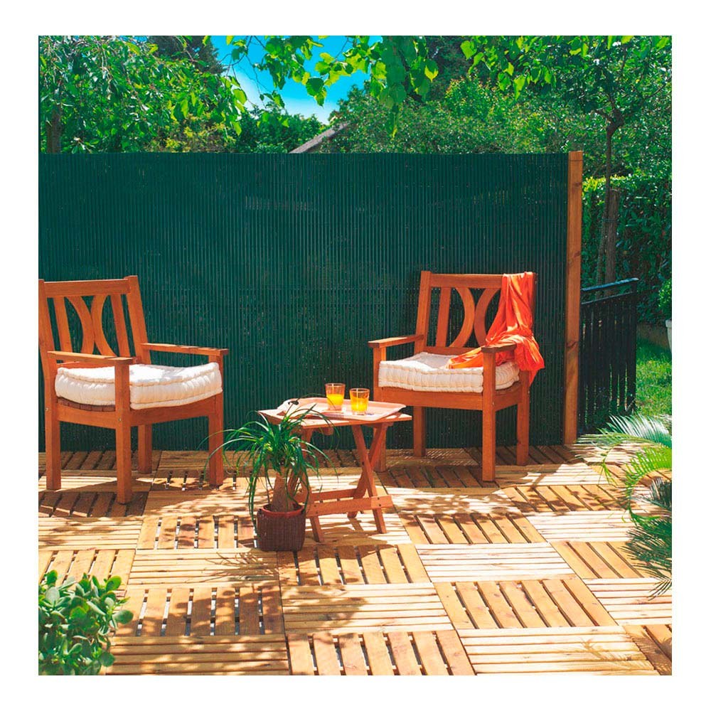 Tela de junco dupla face em PVC verde, 1 x 3 m - Image 2