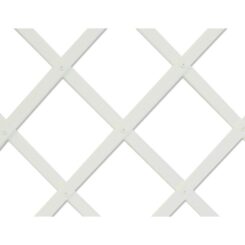 Grade plástica, perfil ripado, 22 x 6 mm, branca, 0,5 x 1,5 m