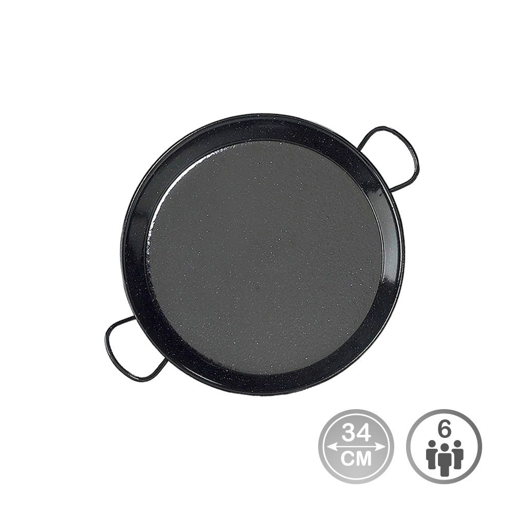 Frigideira para paelha tradicional em aço esmaltado Ø34cm (6 pessoas). vaello