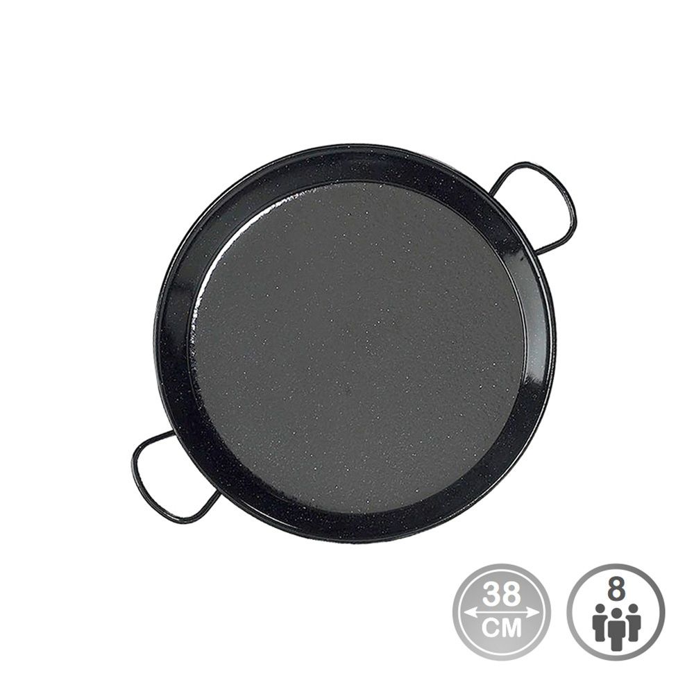 Frigideira para paelha tradicional em aço esmaltado Ø38cm (8 pessoas). vaello