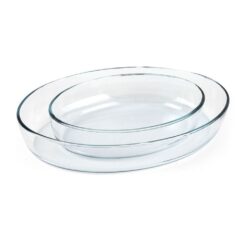 Conjunto de 2 tabuleiros de forno ovais