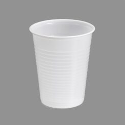 Copos de plástico branco, 200cc, 25 UDS