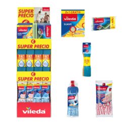 Expositor vileda universal de super preço, 39 x 38 x 122 cm