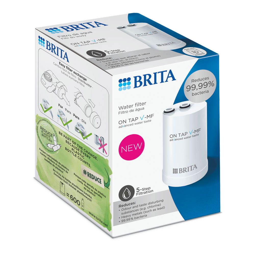 Recarga cartucho para filtro de água 600l filtro ON TAP v-mf P1-REDUZ bactárias 1052398 brita - Image 2