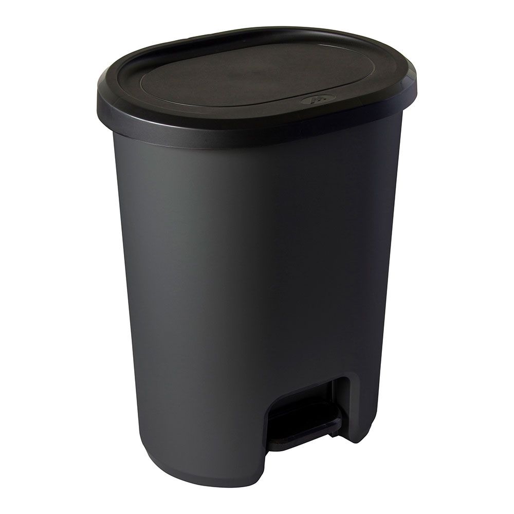 Balde com pedal lynea greenloop cinza antracite 27 l