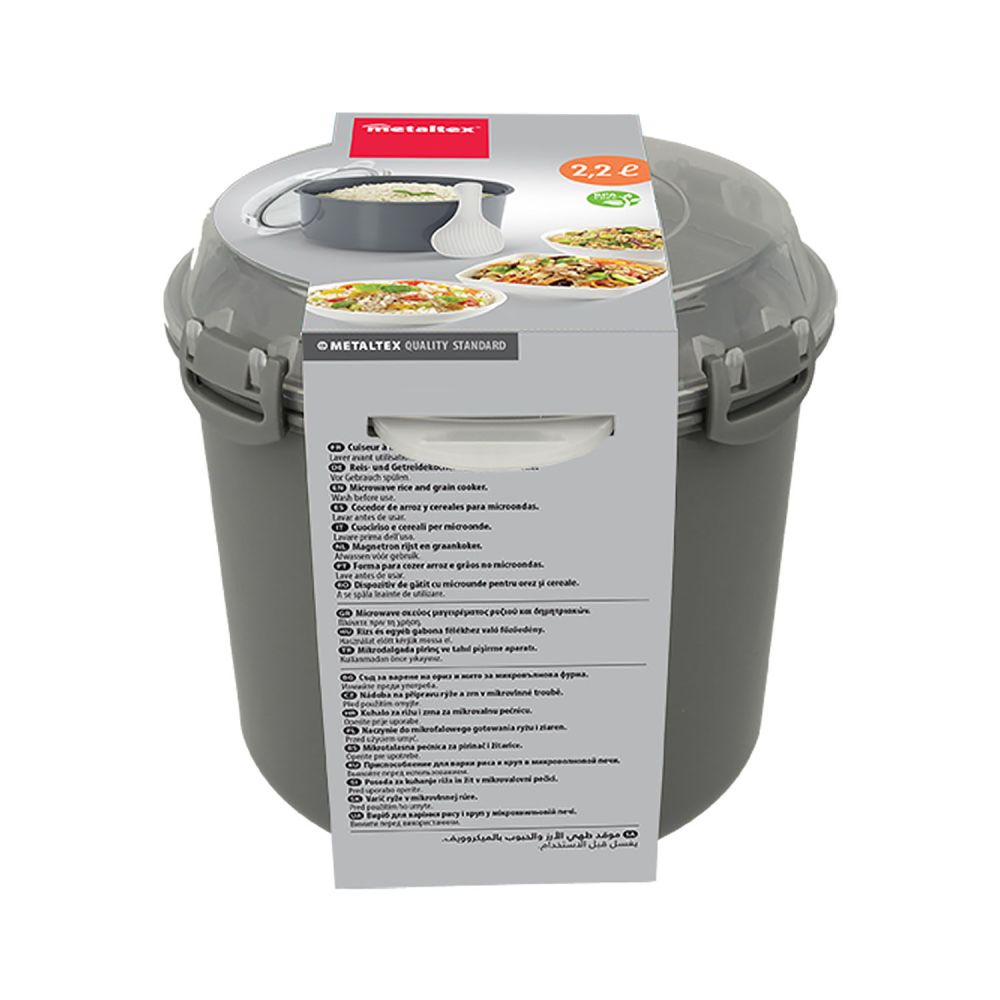 Recipiente para cozer arroz e cereais para micro-ondas metaltex - Image 5