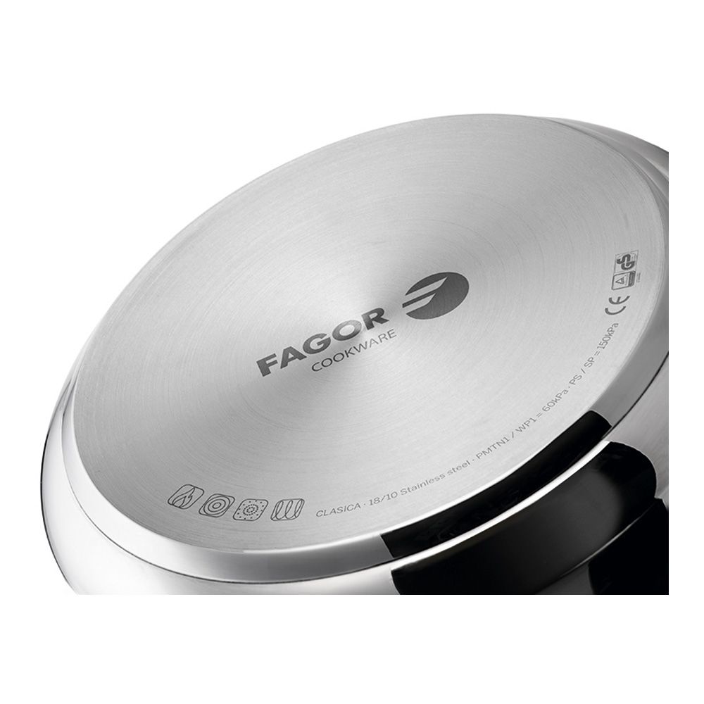 Panela de pressão clássica 4L INOX 18/10 fagor Ø23,5x12cm - Image 3