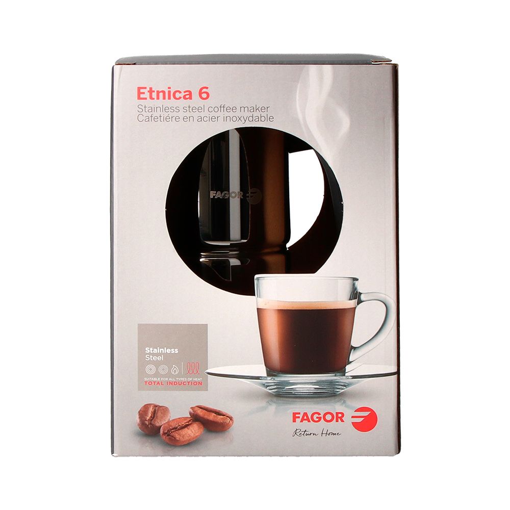 Cafeteira étnica em aço inoxidável 18 / 10, 4 chávenas - Image 6