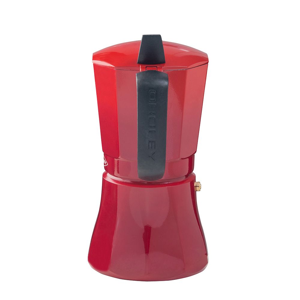 Cafeteira de alumínio de 9 chávenas modelo "petra" COR vermelho - Image 2