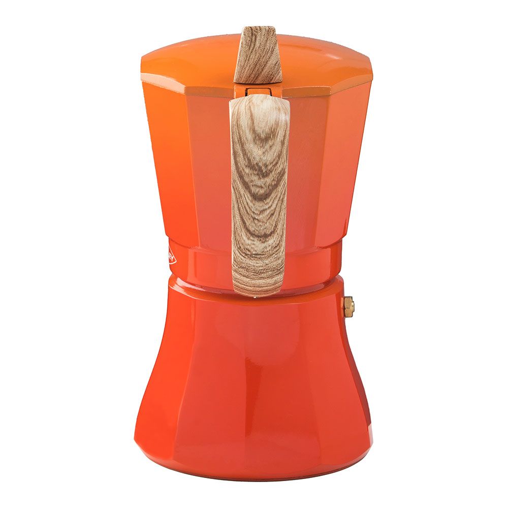 Cafeteira de alumínio de 9 chávenas modelo "petra" COR laranja - Image 2