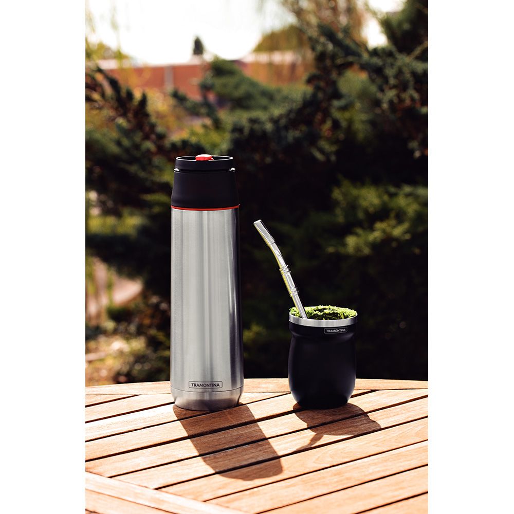 Recipiente para bebida "mate" em INOX preto 240 ml - Image 3