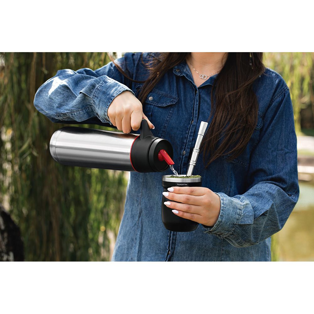 Recipiente para bebida "mate" em INOX preto 240 ml - Image 4
