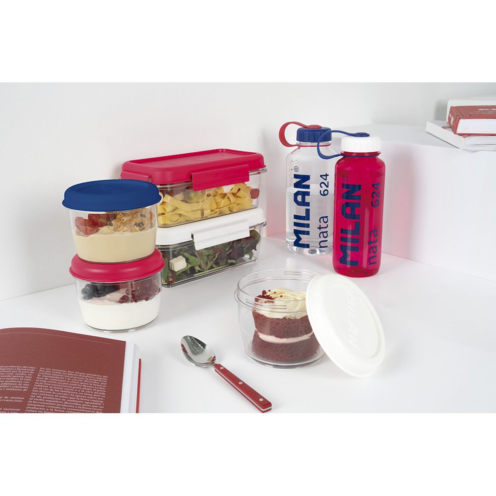 Lancheira Tritan Retangular Hermética Rosa Nata® 624 1,2 L - Image 2