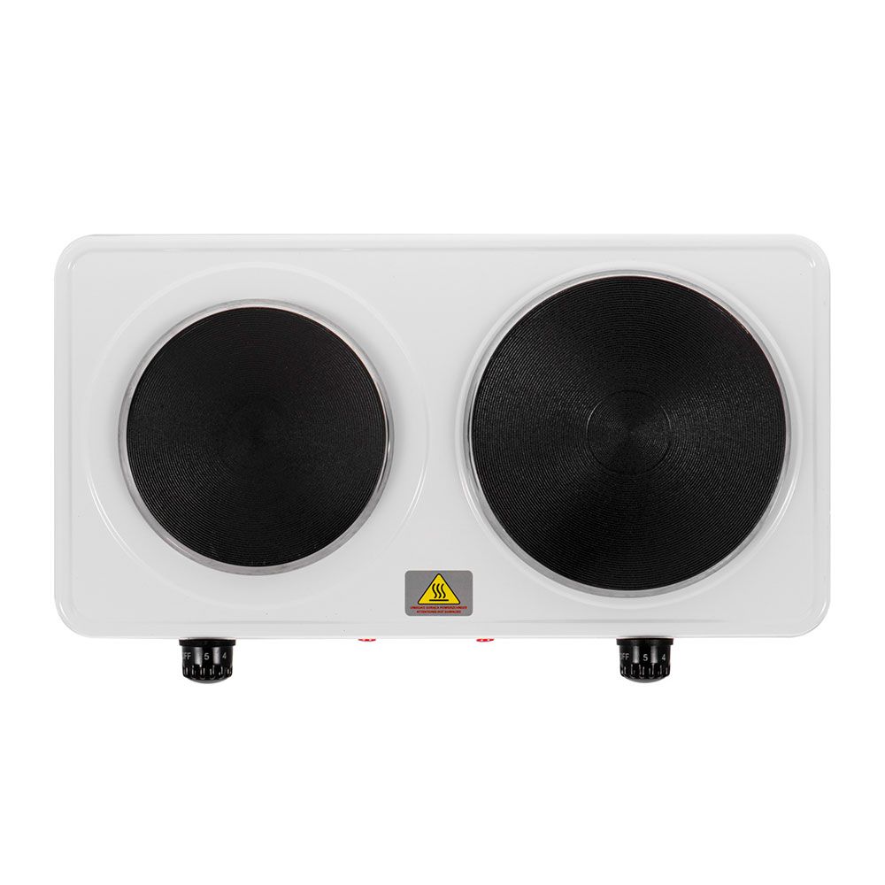 Fogão elétrico dois queimadores 2500 W branco, 46 x 26,5 x 7 cm - Image 3