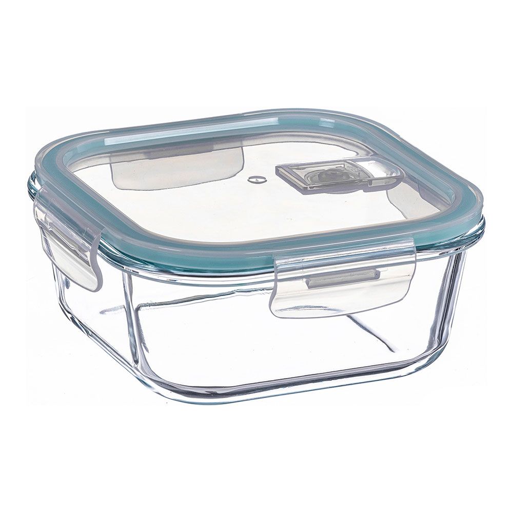 Recipiente de alimentos quadrada hermética de borosilicato de 500 ml