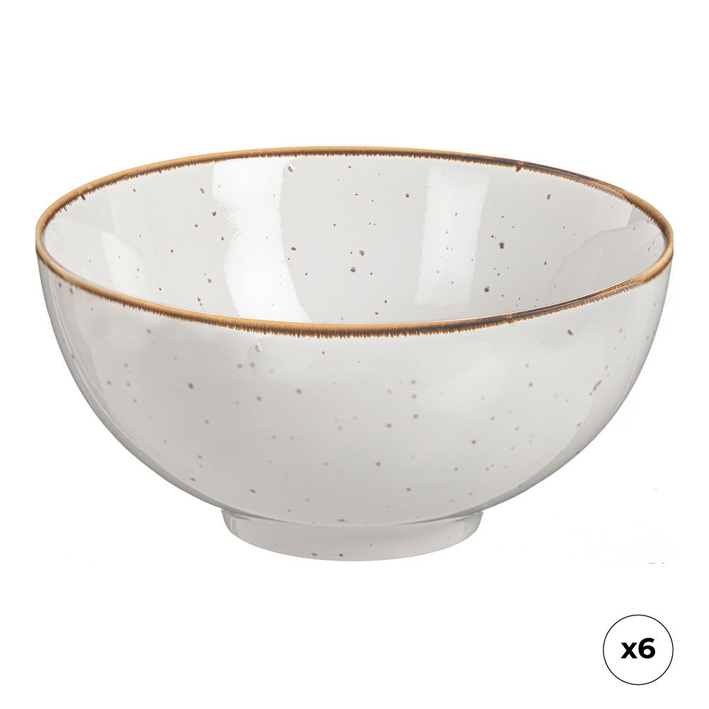 Pack 6 peças tigela de porcelana akiko Ø15 cm