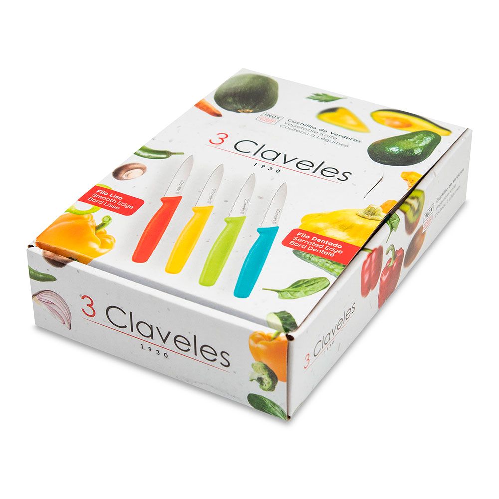 Faca para vegetais 8 cm modelos e cores sortidas, expositor 24 UDS - Image 6