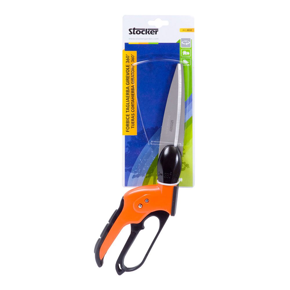 Tesoura apara-relva giratória 360° comprimento: 34cm stocker - Image 2