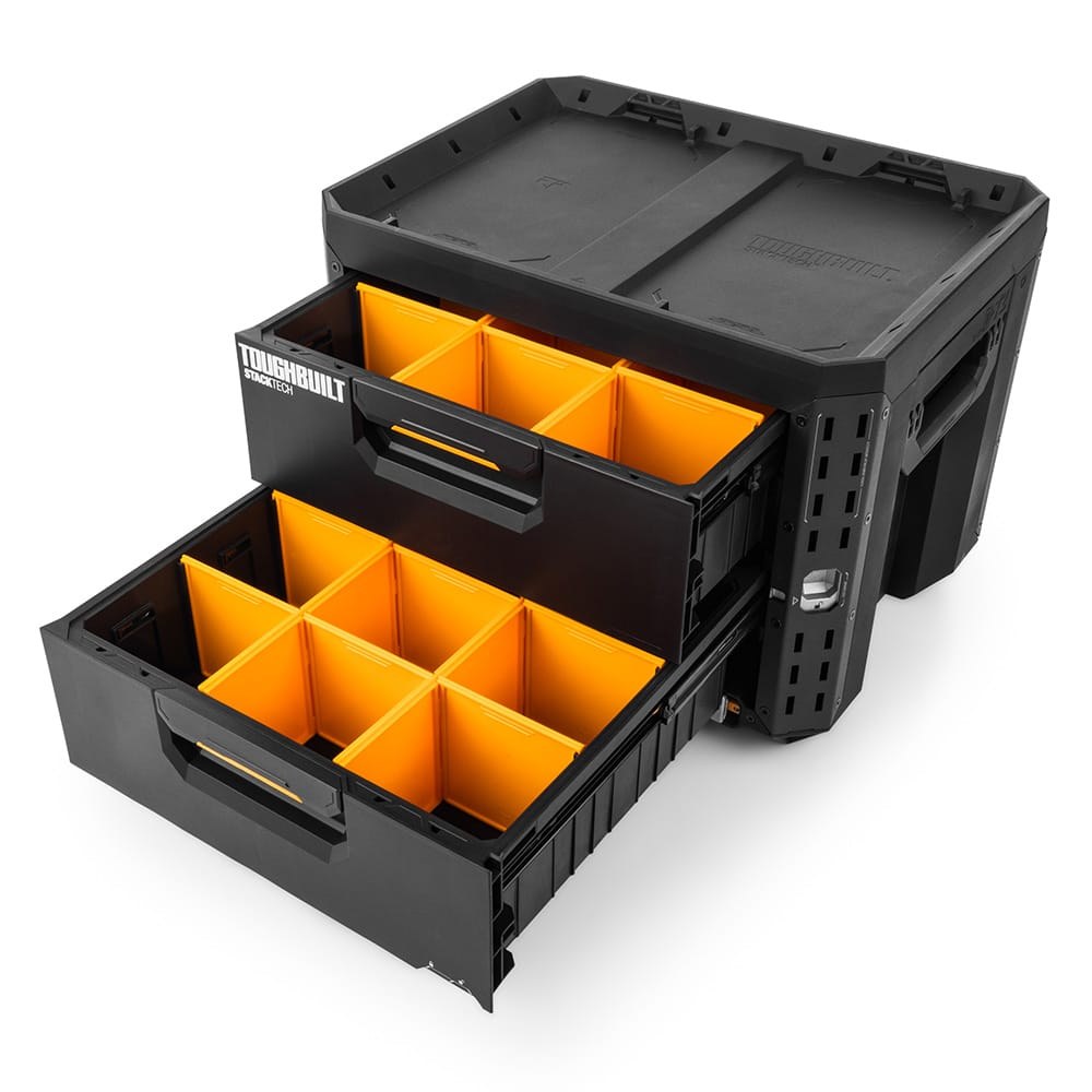 Caixa de ferramentas com 2 gavetas com fecho, stacktech, 53 x 40,5 x 39,5 cm - Image 3