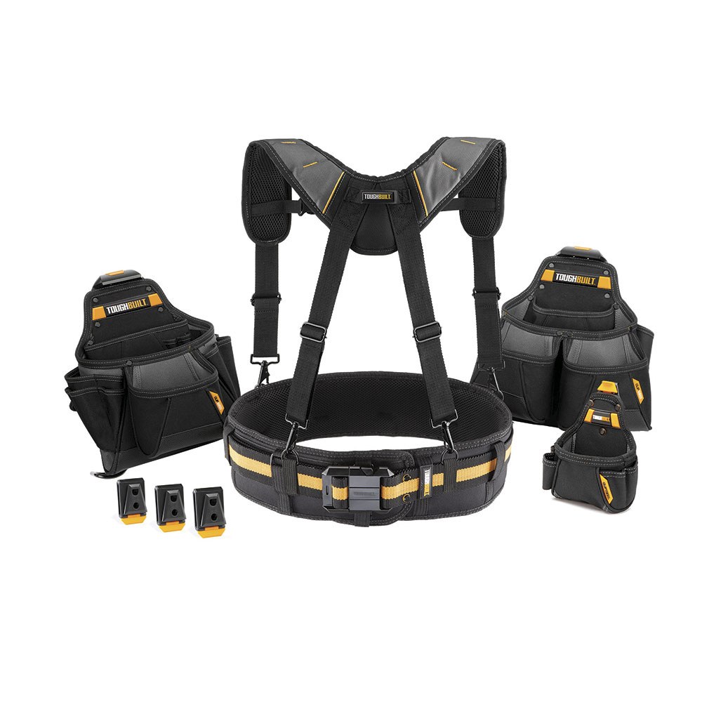 Cinturón portaherramientas constructor pro, set 5 piezas cliptech