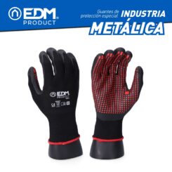 Luva de nylon/lycra com palma de nitrilo para metalurgia, T-10