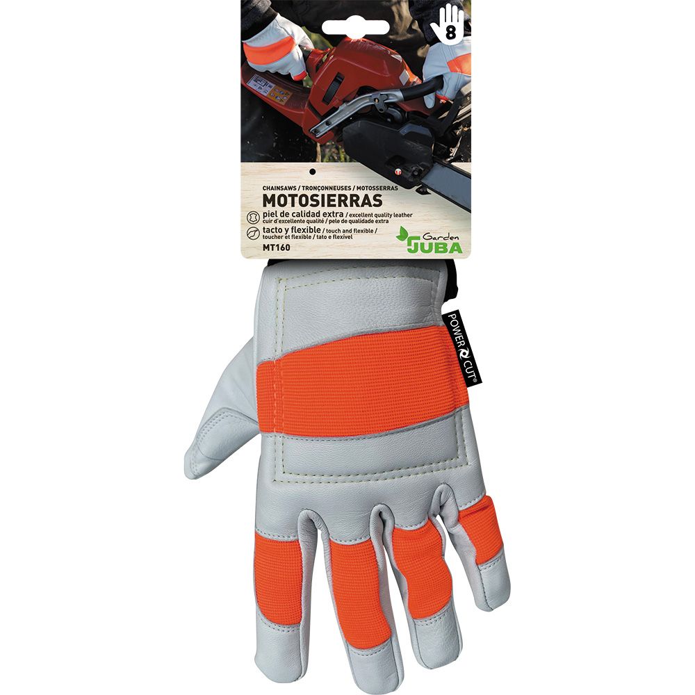 Luva de couro reforçado para motosserra, classe 1, T-11 - Image 3